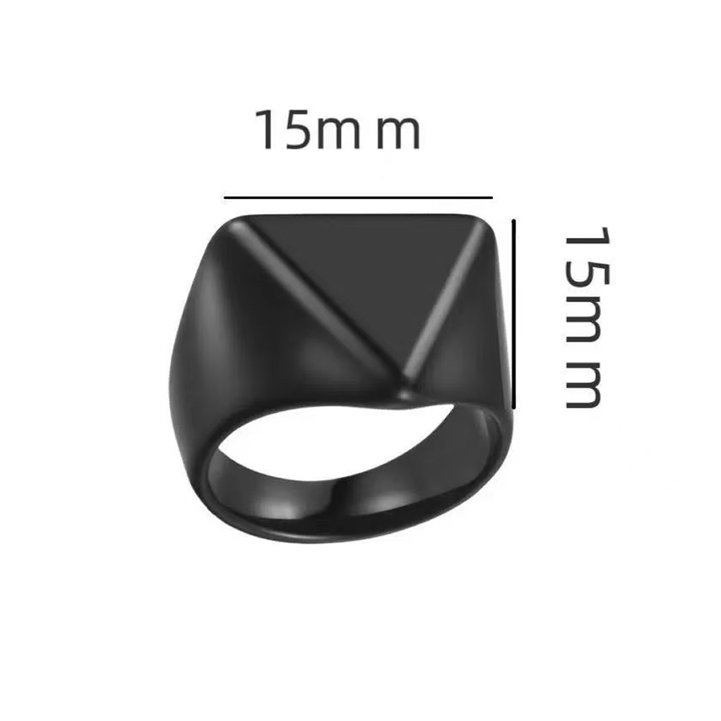 18K Gold Plated Stainless Steel Signet Band Waterproof Gold Ring for Everyday Wear