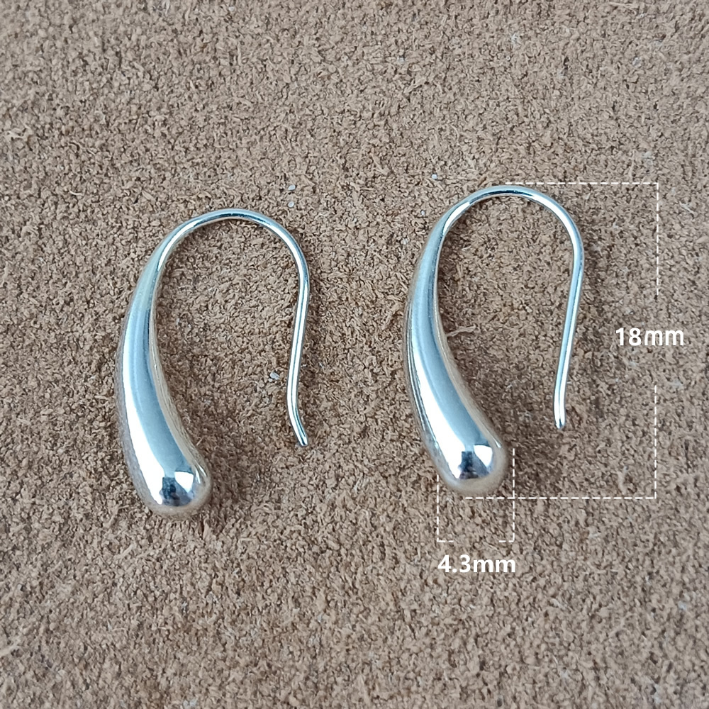Mirror Gloss 925 Sterling Silver Open Loop Ear Wire Lab Certified Real Silver DDP In Stock Anti Oxidation Jewelry Parts