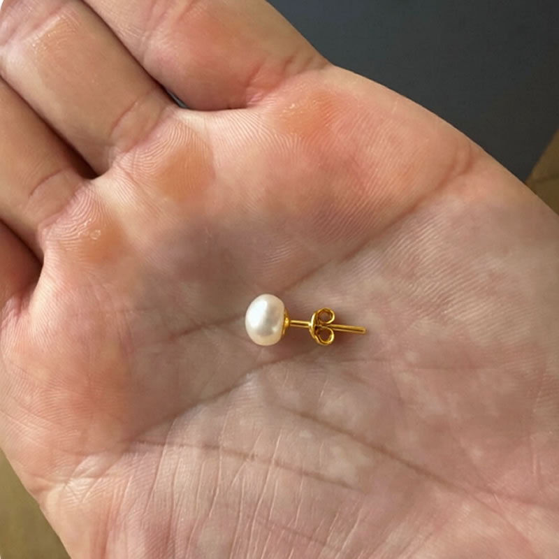 Stainless Steel Pearl Earrings