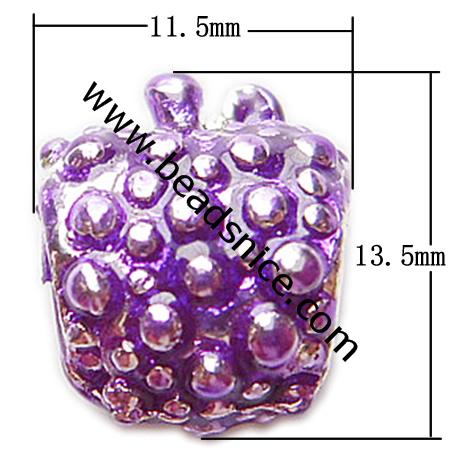 Enamel charm European beads style, alloy, no , Pb-free & Ni-free & Cd-free & Zn-free, 13.5x11.5mm, The hole approx 5mm , 