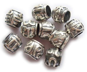 European beads style, 925 sterling silver, non twist the screw in the hole, mix-constellation, 9x8mm,