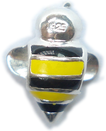 Enamel charm European beads style, 925 sterling silver, non twist the screw in the hole, 15x11x8mm，The hole approx 4.5mm
