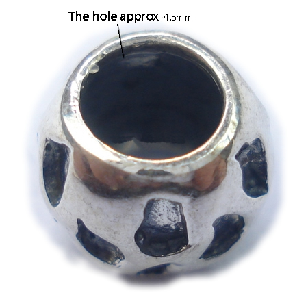European beads style, 925 sterling silver, non twist the screw in the hole, 9x7mm,the hole approx 4.5mm 