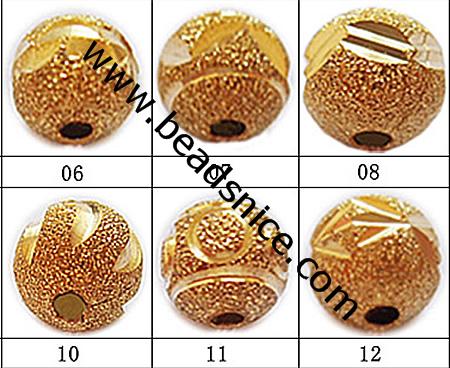 Jewelry stardust spacer beads, brass,nickel  free, lead free, round, 20mm,  hole:2.5mm,