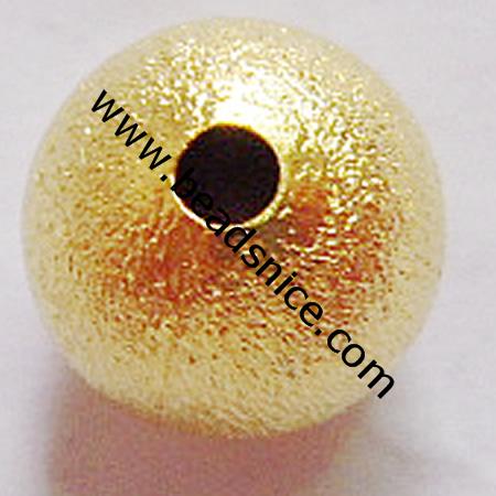 Brass Stardust Beads , Round, nickel  free, lead free,7mm, Hole:Approx 3mm,