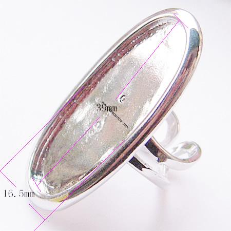 Ring base,lead-safe,nickel-free,oval