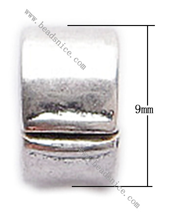 European clasp, brass, nickel free, lead free，9x6mm, hole:approx 3.5mm, 