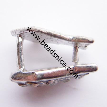  Jewelry pendant bail, brass,nickel free, lead free, 23x8mm, 