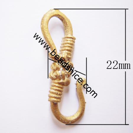 Jewelry connectors, brass,nickel free, lead free,22X8mm, 孔:7.5mm