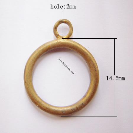 Toggle clasp, brass,nickel free, lead free,3x18mm & 14.5x14.5mm,hole: approx 2mm