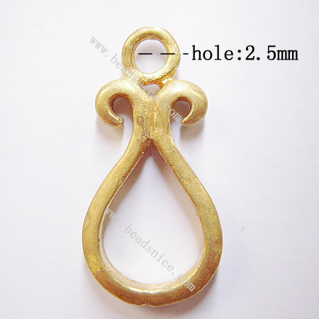 Toggle clasp, brass,nickel free, lead free,6x21mm & 18x11mm,hole: approx 2.5mm