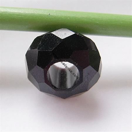 Crystal European Beads, Flat Rondelle, 13.5x8mm, Hole:Approx 5MM