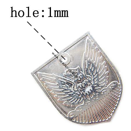 Stainless Steel Computer Beading Patch, jewelry drop, 20.5x18x0.2mm, Hole:Approx 1MM, 