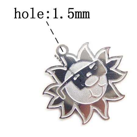 Stainless Steel Computer Beading Patch, jewelry drop, 19.5x18x0.2mm, Hole:Approx 1.5MM, 