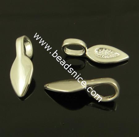 Brass Bail,glue-on,Teardrop,Many colors available,