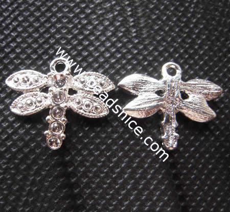 Dragonfly Alloy Charms, Antique Silver, PERFECT for Designs,Jewelry Penddant ,alloy,19x22mm,hole:approx 2mm