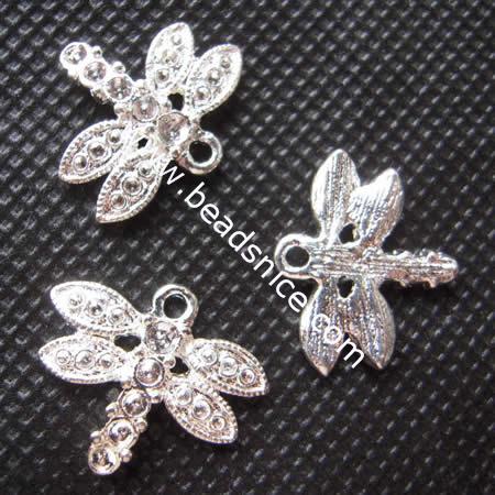 Dragonfly Alloy Charms, Antique Silver, PERFECT for Designs,Jewelry Penddant ,alloy,19x22mm,hole:approx 2mm
