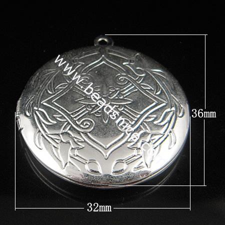 Brass Pendant, Album box, Heart, 36x32mm,inside diameter 34.5mm,Nickel free, Lead Free,Hole:Approx 2MM, 
