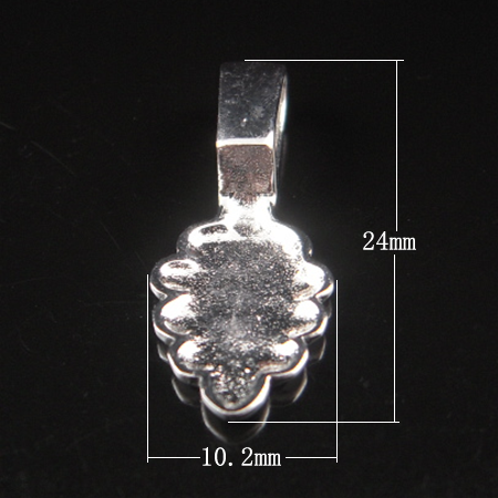 Jewelry pendant bail,925 sterling silver, nickel free, lead free,24x10.2mm,hole: approx 7.2x4mm