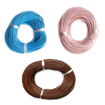 Genuine leather jewelry cord cowhide mix-color thickness 1mm length 100 yard