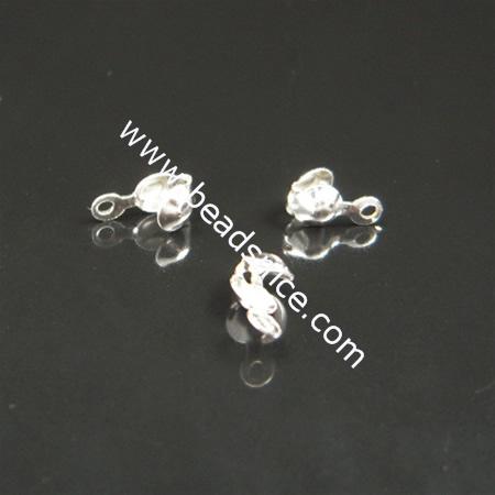 925 Sterling silver cap/tip beads,5mm，