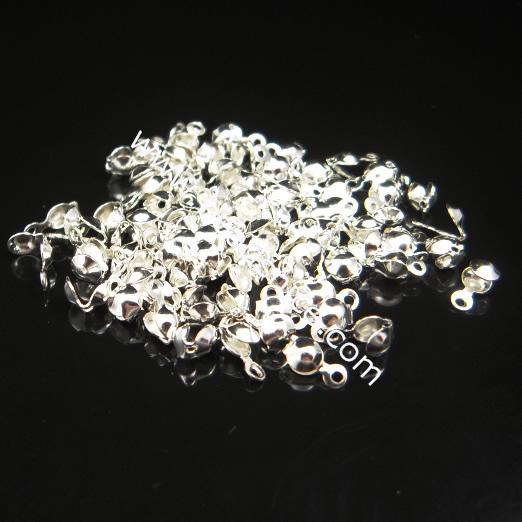 925 Sterling silver cap/tip beads,3.5x7mm，hole：1mm，