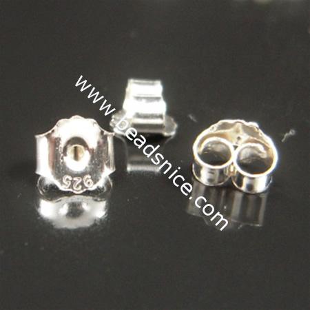 Sterling Silver Ear Stud Component, 5x5mm,