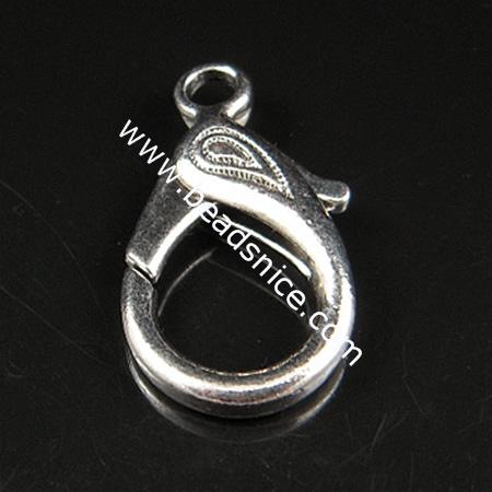 Alloy Lobster Claw Clasp, Lead-safe,Nickel-free, 31.7x17mm,
