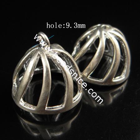 Jewelry alloy Pendant bail,Nickel Free,Lead Free,34.5x21.3mm,inside diameter 18.1mm,hole: approx 9.3mm,