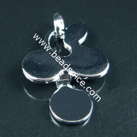 Jewelry Alloy Pendant bail,Nickel Free,Lead Free,22.8x15.3mm,hole: about 2.6mm,