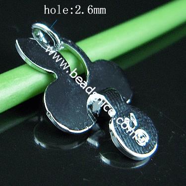 Jewelry Alloy Pendant bail,Nickel Free,Lead Free,22.8x15.3mm,hole: about 2.6mm,