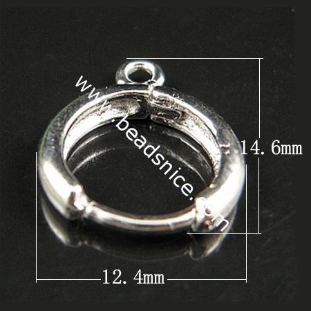 Jewelry Brass Spring Ring Clasp,Nickel Free,Lead Free,14.6x12.4mm,hole: about 1.4mm,