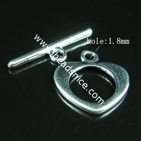 Toggle clasp, brass,nickel free, lead free,21x14.8mm,hole: approx 1.8mm,