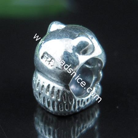 925 Sterling silver European style beads,no  ,Animal,10x7.5mm,hole:approx 4.7mm,