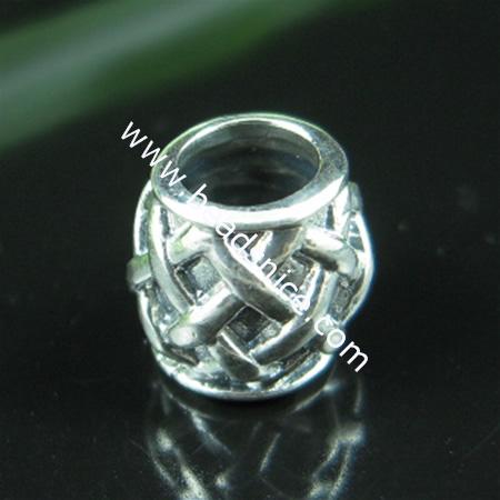 925 Sterling silver European style beads,no  ,9x9mm,hole:approx 5mm,