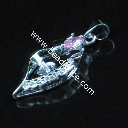Bail, pendant,pinch style,brass,leaf,many colors available,