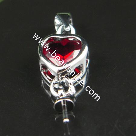 Pendant bail,brass,heart,many colors available,