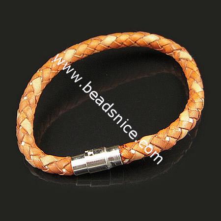 Jewelry Making Bracelet Cord,leatheroid with brass clasp,5.5mm,8 inch,
