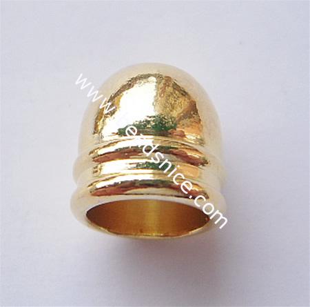 Brass Classic Dome Bead Cap, Nickel free,lead free, 11x10mm,inside diameter 8mm,hole:about 2mm,