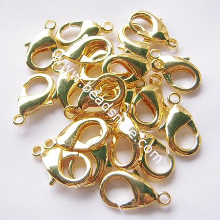 Korea Genuine Brass Lobster Claw Clasp findings, Nickel free,lead free,27x17mm ,hole:approx 4mm,