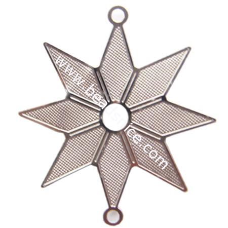 Stainless Steel Computer Beading Patch, jewelry links,24.5x22.5mm,nickel free,Hole:Approx 1MM, 