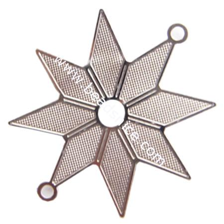 Stainless Steel Computer Beading Patch, jewelry links,24.5x22.5mm,nickel free,Hole:Approx 1MM, 