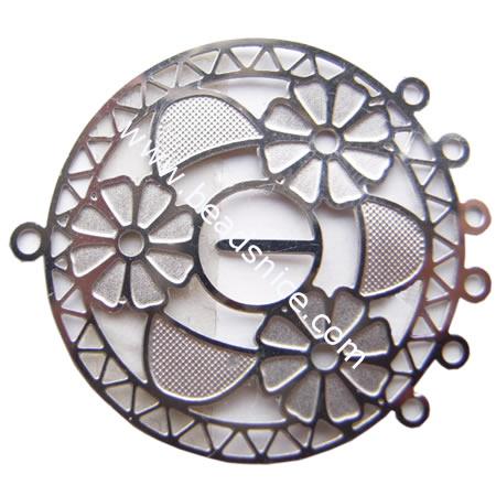 Stainless Steel Computer Beading Patch, jewelry links,28x24mm,nickel free,Hole:Approx 1MM, 