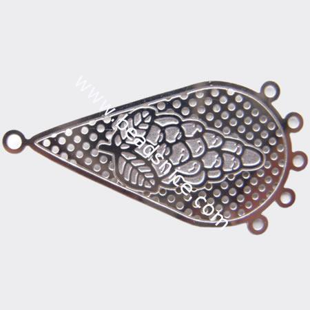 Stainless Steel Computer Beading Patch, jewelry links,28x15mm,nickel free,Hole:Approx 1MM, 