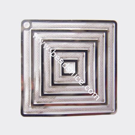 Stainless Steel Computer Beading Patch, jewelry links,31x31mm,nickel free,Hole:Approx 1MM, 