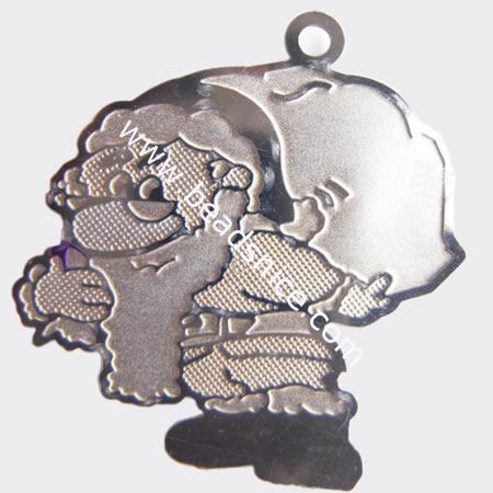 Stainless Steel Computer Beading Patch, jewelry drop,Santa Claus,24x22.5mm,nickel free,Hole:Approx 1MM, 