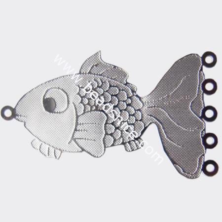 Stainless Steel Computer Beading Patch, jewelry links,31x17mm,nickel free,Hole:Approx 1MM, 