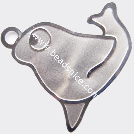 Stainless Steel Computer Beading Patch, jewelry drop,Animal,21x22.5mm,nickel free,Hole:Approx 1MM, 