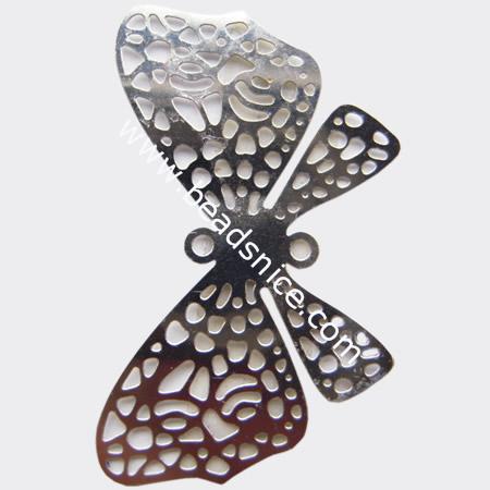 Stainless Steel Computer Beading Patch, jewelry links,30.5x19.5mm,nickel free,Hole:about 1MM, 