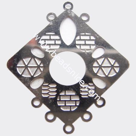 Stainless Steel Computer Beading Patch, jewelry links,28x25.5mm,nickel free,Hole:about 1MM, 